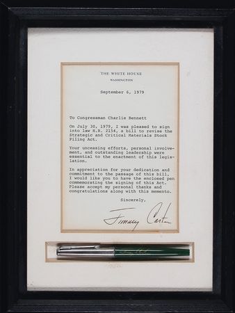 Lot #22 Jimmy Carter: CARTER presents a