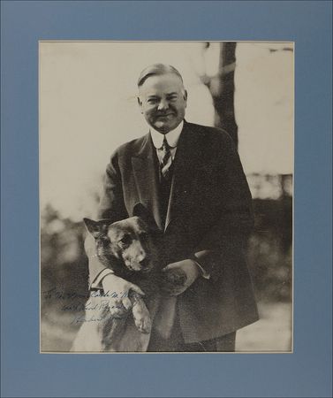 Lot #101 Herbert Hoover Signed Photograph - Image 1