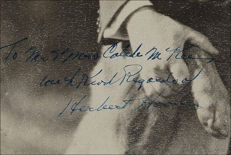 Lot #101 Herbert Hoover Signed Photograph - Image 2