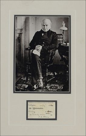 Lot #4 John Quincy Adams Check
