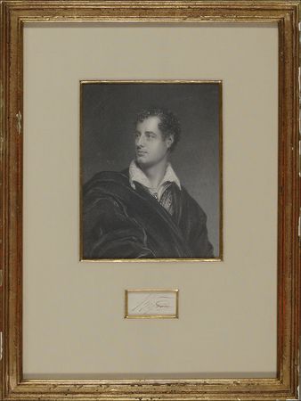 Lot #621 Lord Byron: Byron pens his name with an emphatic flair - Image 1