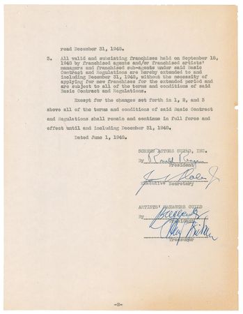 Lot #149 Ronald Reagan Signed Document - Image 1