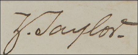 Lot #193 Zachary Taylor Signature - Image 2