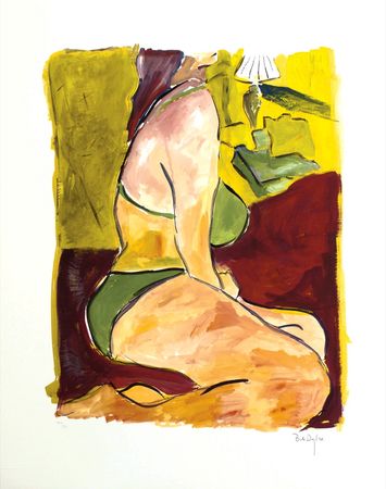 Lot #830 Bob Dylan: Dylan signs a limited edition print of one of his original works - Image 1