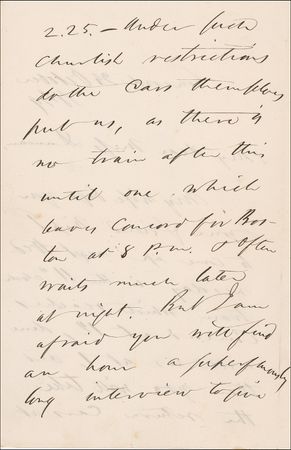 Lot #644 Ralph Waldo Emerson: Capturing Emerson?s self perception: ?Such a hack of inkstands & dictionaries as my task is making me? - Image 2