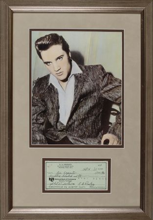 Lot #948 Elvis Presley: “The King” cuts a hefty check to good friend and original “Memphis Mafia” affiliate - Image 1