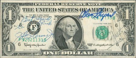 Lot #553 First Astronauts: Interesting and carefully placed autographs of important American astronauts - Image 2
