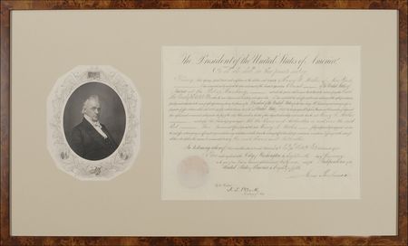 Lot #12 James Buchanan Signed Document