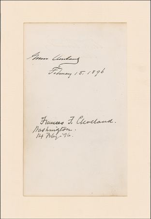 Lot #32 Grover and Frances Cleveland Signature