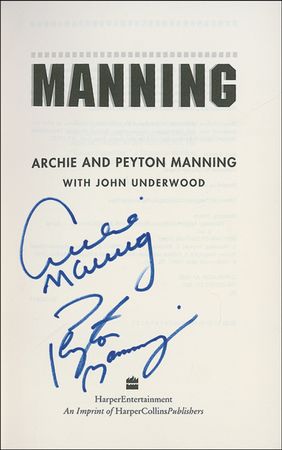 Lot #1463 Peyton and Archie Manning Book - Image 1