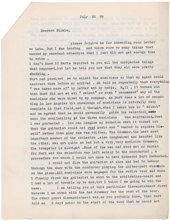 Lot #1128 Marlene Dietrich Typed Letter Signed - Image 1