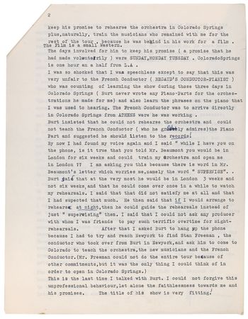 Lot #1128 Marlene Dietrich Typed Letter Signed - Image 2