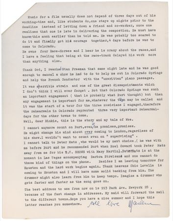 Lot #1128 Marlene Dietrich Typed Letter Signed - Image 3