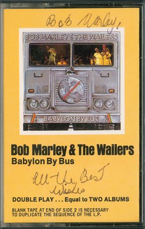 Lot #907 Bob Marley: MARLEY signs a Babylon by Bus cassette - Image 1