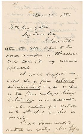 Lot #59 Millard Fillmore: Presidential ALS mentioning Jefferson - Image 2