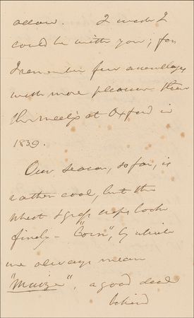 Lot #396 Daniel Webster: “The wheat & grass crops look finely” - Image 3