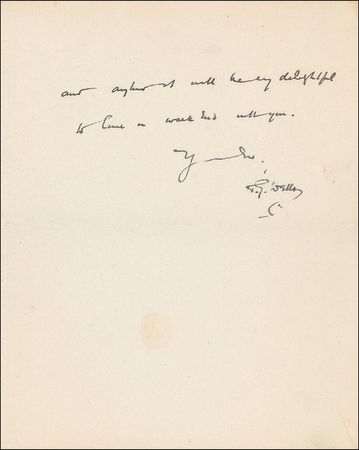 Lot #727 H. G. Wells Handwritten Letter Signed - Image 1