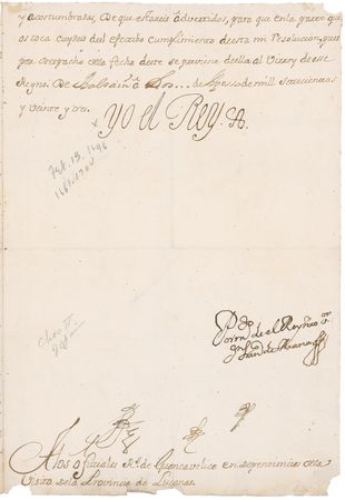 Lot #359 Philip V Signed Document - Image 2