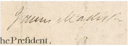 Lot #85 James Madison Signed Document - Image 2
