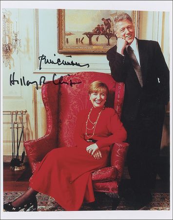 Lot #27 Bill and Hillary Clinton Signed Photograph