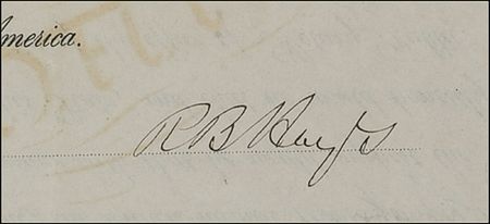 Lot #54 Rutherford B. Hayes Signed Document - Image 2