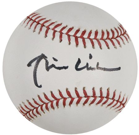 Lot #21 Bill Clinton Baseball