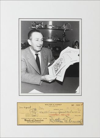 Lot #729 Walt Disney Check - Image 1