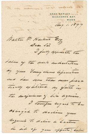Lot #13 Grover Cleveland Handwritten Letter Signed