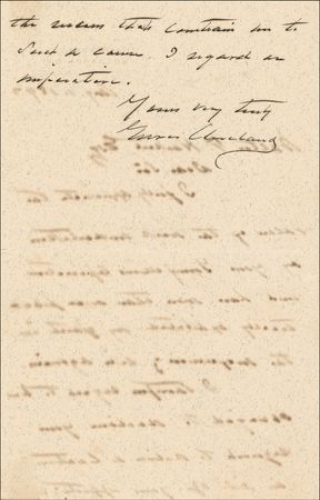 Lot #13 Grover Cleveland Handwritten Letter Signed - Image 2