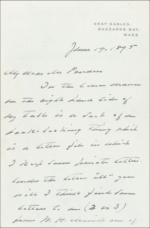 Lot #14 Grover Cleveland Handwritten Letter Signed