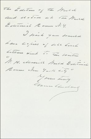 Lot #14 Grover Cleveland Handwritten Letter Signed - Image 2