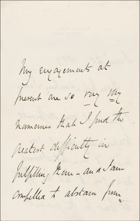 Lot #629 Henry James: “I find it difficult to refuse any request you make of me—but I must ask you ‘to let me off’” - Image 2