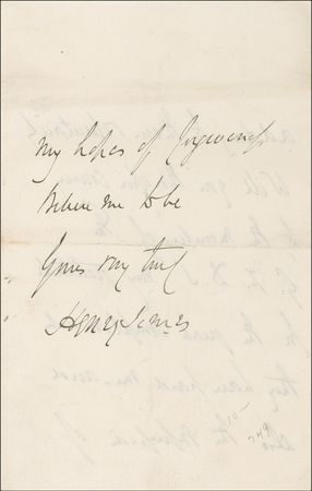 Lot #629 Henry James: “I find it difficult to refuse any request you make of me—but I must ask you ‘to let me off’” - Image 4