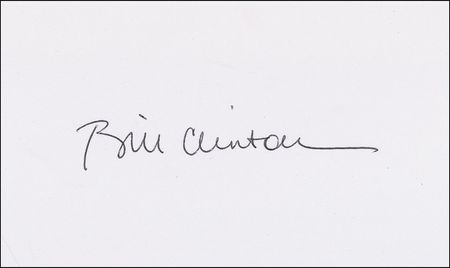 Lot #23 Bill Clinton Signature