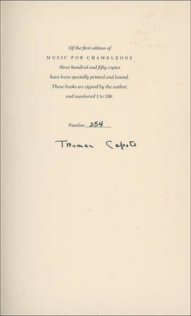 Lot #585 Truman Capote Book - Image 1