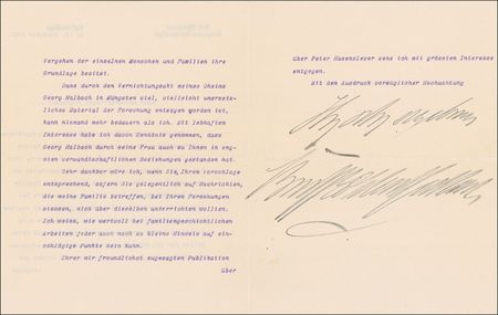 Lot #376 Gustav Krupp von Bohlen und Halbach Typed Letter Signed - Image 2