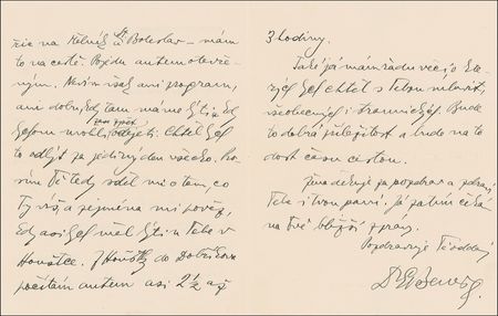Lot #166 Edvard Benes Handwritten Letter Signed - Image 2