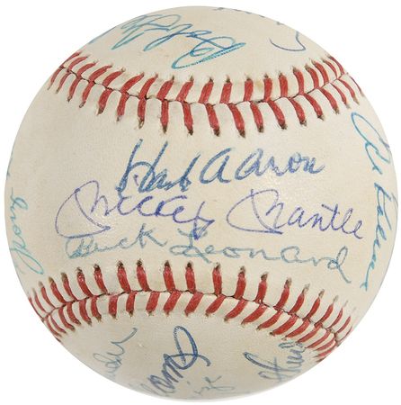 Lot #1276 Baseball Hall of Famers Baseball - Image 1