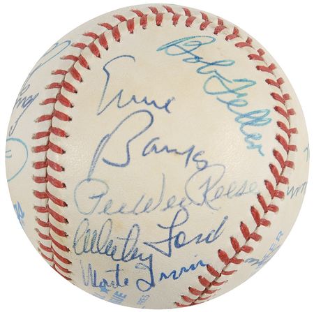 Lot #1276 Baseball Hall of Famers Baseball - Image 4