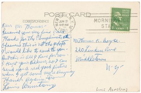 Lot #745 Louis Armstrong Handwritten Letter Signed - Image 2
