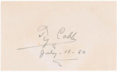 Lot #1322 Ty Cobb: Cobb offers an adoring fan much-needed direction - Image 1