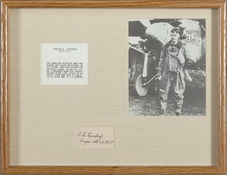 Lot #540 Charles Lindbergh Signature - Image 1