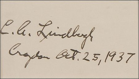 Lot #540 Charles Lindbergh Signature - Image 2