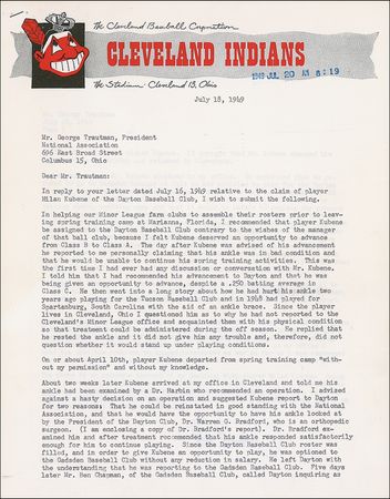 Lot #1369 Hank Greenberg: Greenberg reaches his limit with an insolent minor leaguer - Image 1