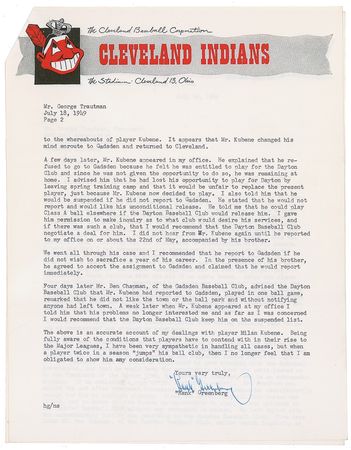 Lot #1369 Hank Greenberg: Greenberg reaches his limit with an insolent minor leaguer - Image 2