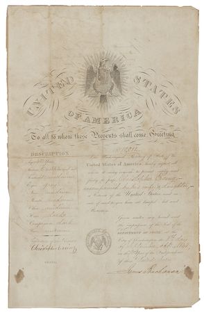 Lot #6 James Buchanan: The future president signs