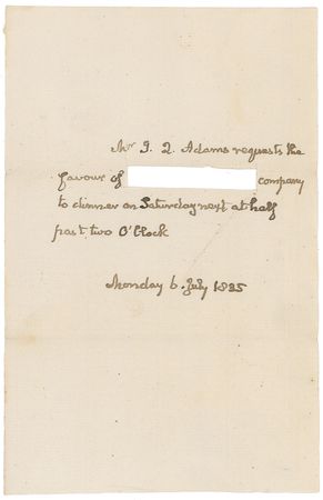 Lot #1 John Quincy Adams Handwritten Letter Signed