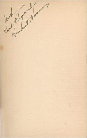 Lot #60 Herbert Hoover Book - Image 1
