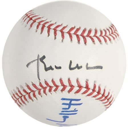 Lot #28 Bill and Hillary Clinton Baseball