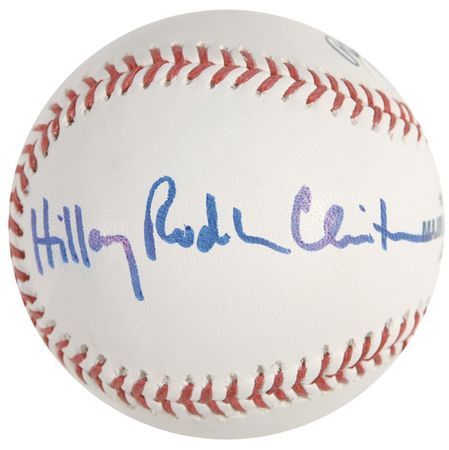 Lot #28 Bill and Hillary Clinton Baseball - Image 2